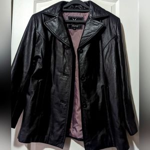 Vintage Maxima Wilson Leather Y2K Leather Jacket Large L NWOT Black